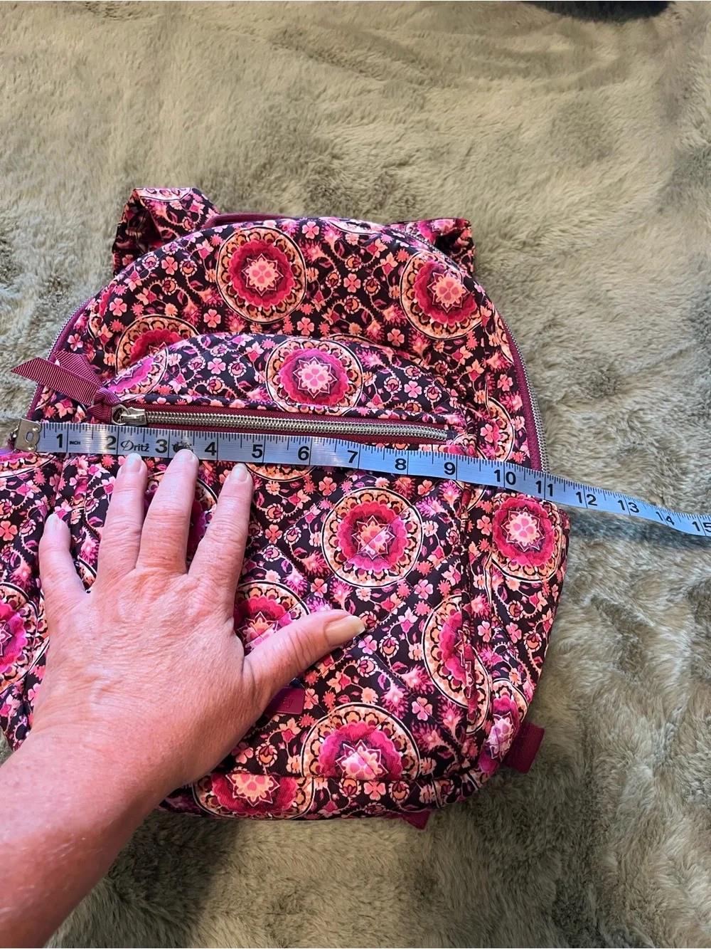 Vera Bradley Pink Floral Medallion Mini Backpack